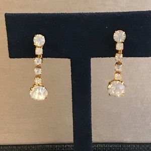 Vintage Moonstone and Gold Earrings